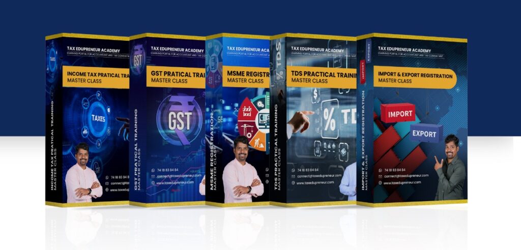 Taxation CLUB – Master Income Tax, GST & TDS